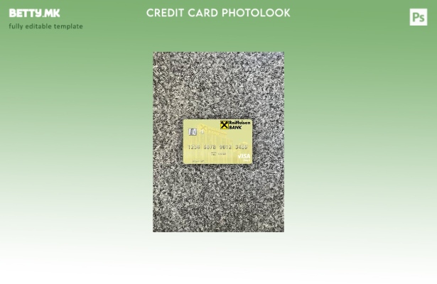 модерен стил Србија Рајфајзен банка а.д. Преден шаблон за фотоизглед на дебитна 